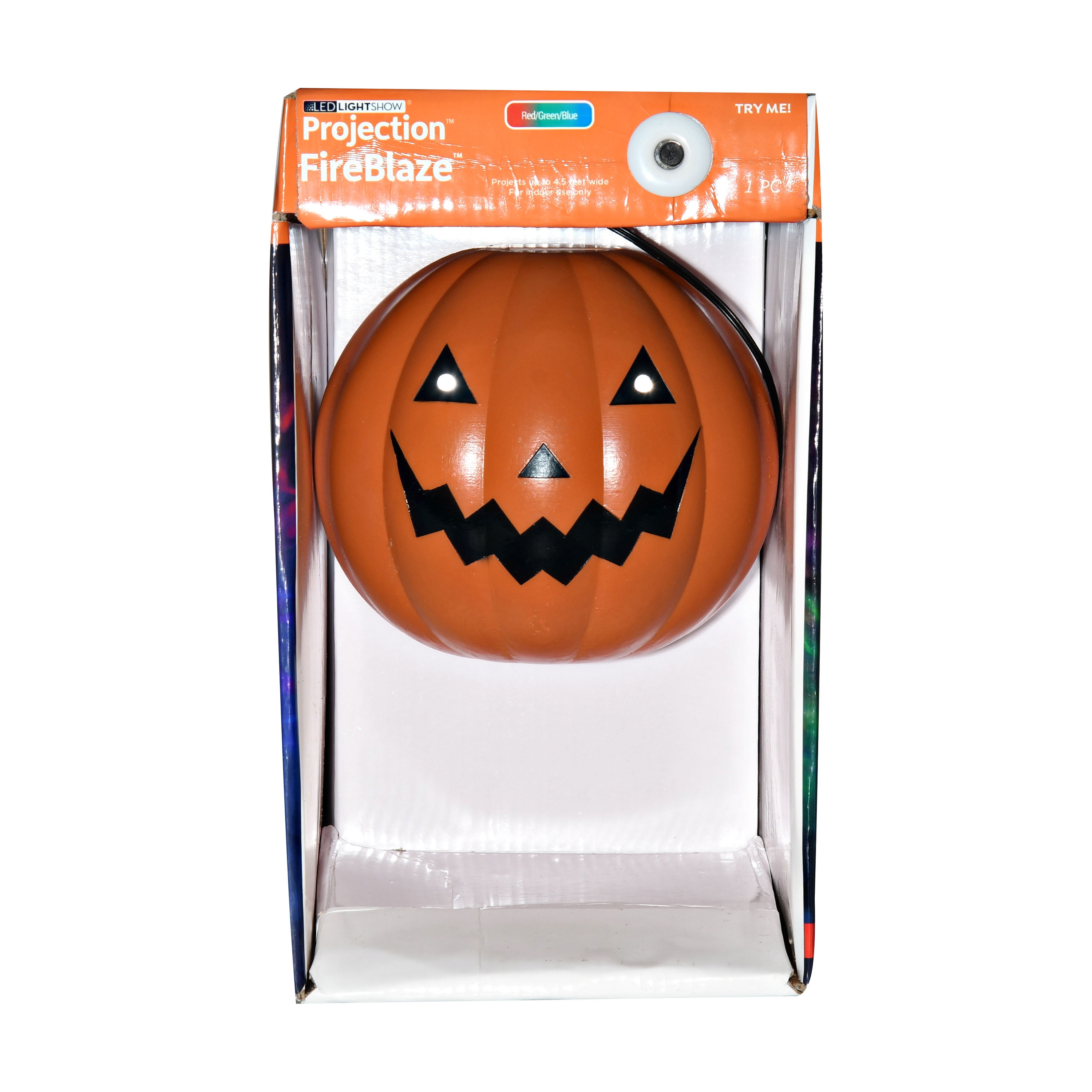 Halloween Lightshow Battery Operated Projection FireBlaze Hanging Jack