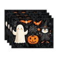 thumbnail image 1 of Halloween Linen Placemat, Pumpkin Pattern Stain Resistant Heat Insulation Mat, Rustic Non-Slip Tabletop Pad for Fall Party Kitchen Dining Decor(11.8"*17.7",B), 1 of 5