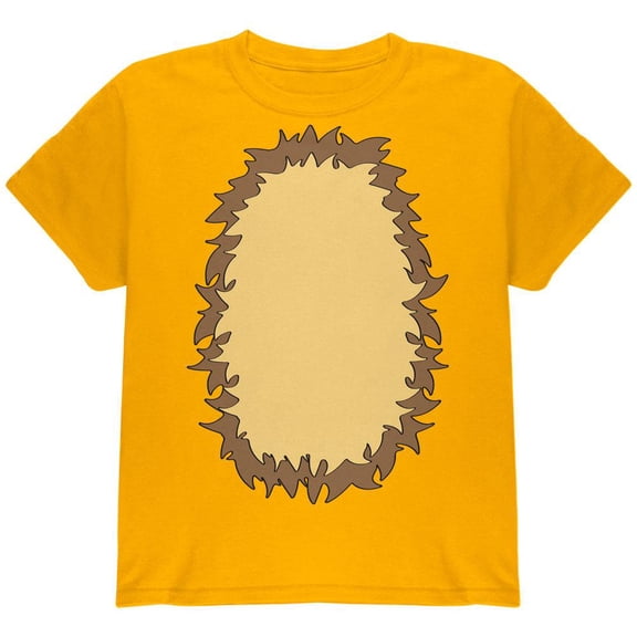 Halloween Lion Costume Youth T Shirt Gold YXL