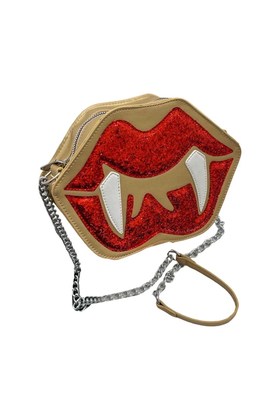 Halloween Lips Crossbody for Gothic Style Purse With Adjustable Strap Cute