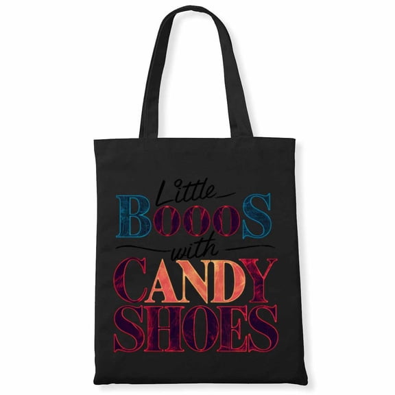 Halloween Little Boos with Candy Shoes Fall Pumpkin Women Kids Canvas Bag 1Pc