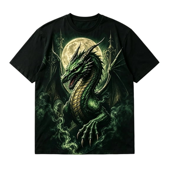 Halloween Little Boys Graphic Tee Shirts Dragon Children Short Sleeve kids Casual Tops Size 8-9T