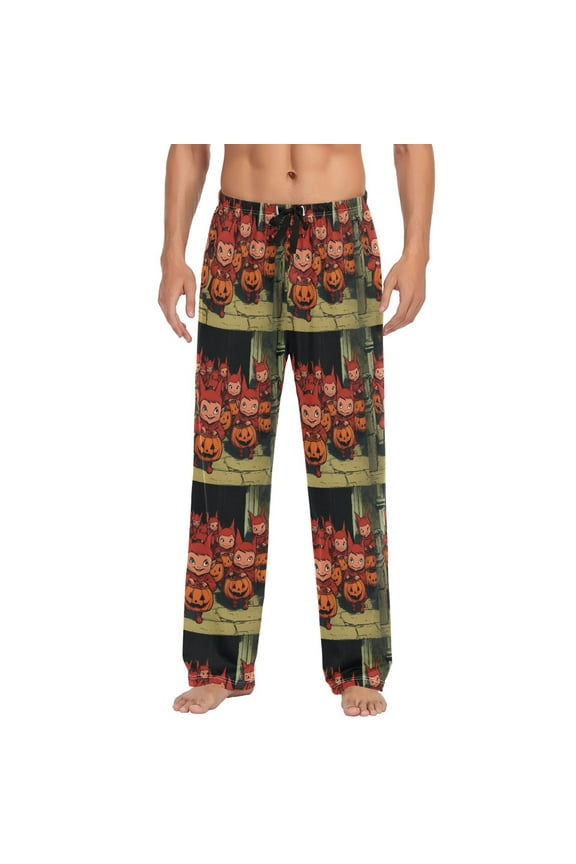 Halloween Little Devil Mens Pajama Pant Sleep and Lounge Bottons with Pockets