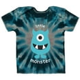 thumbnail image 1 of Halloween Little Monster Infant T Shirt Blue Radial Tie Dye 24 Month, 1 of 1