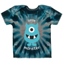 Halloween Little Monster Infant T Shirt Blue Radial Tie Dye 24 Month