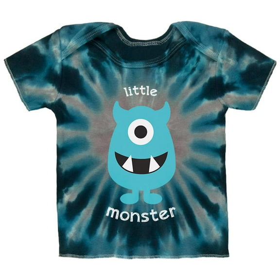 Halloween Little Monster Infant T Shirt Blue Radial Tie Dye 24 Month