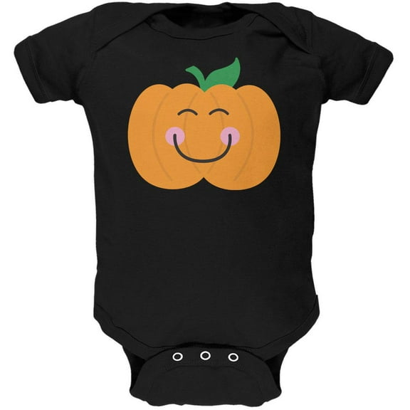 Halloween Little Pumpkin Black Soft Baby One Piece - 18-24 months