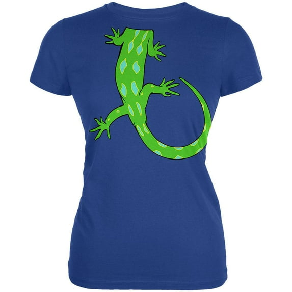 Halloween Lizard Body Costume Juniors Soft T Shirt Royal X-LG