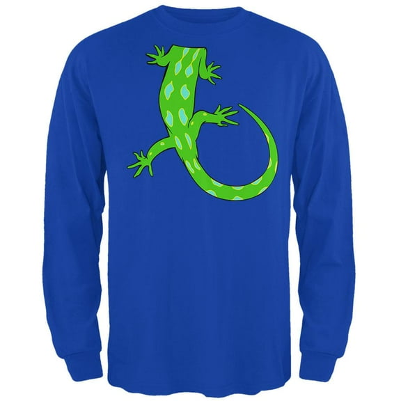 Halloween Lizard Body Costume Mens Long Sleeve T Shirt Royal SM
