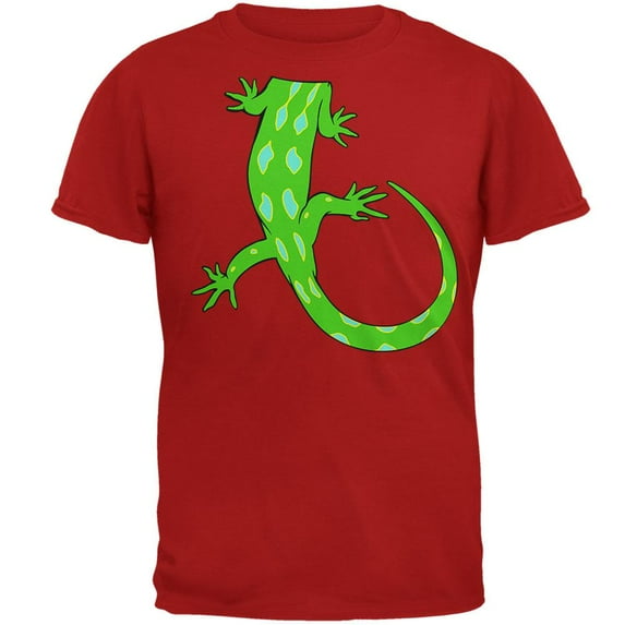 Halloween Lizard Body Costume Mens Soft T Shirt Red 2XL