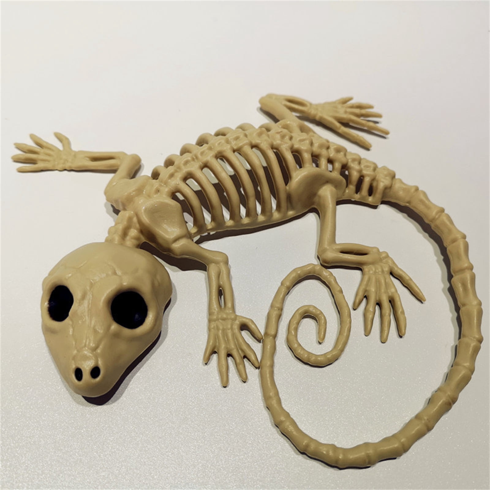 Halloween Lizard Skeleton Statue,Movable Mouth Joints Gothic Skeleton ...