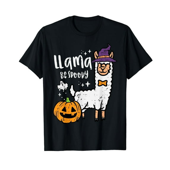 Halloween Llama Be Spooky Funny Costume Women Kids Men Teen T-Shirt