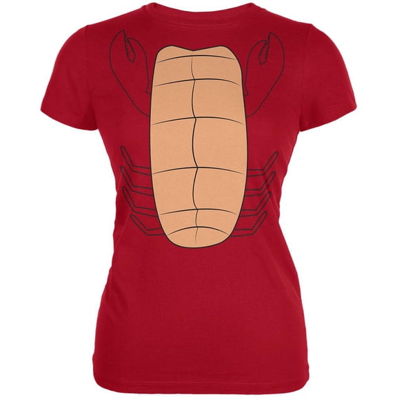 Halloween Lobster Costume Juniors Soft T Shirt Red X-LG