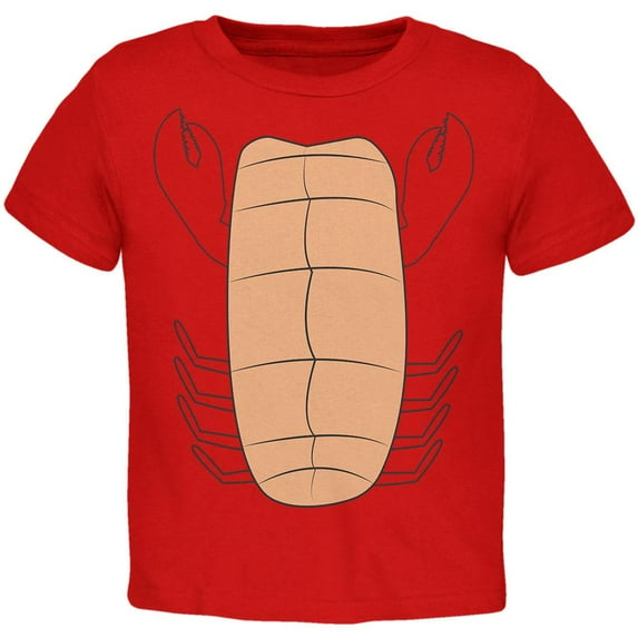 Halloween Lobster Costume Toddler T Shirt Red 3T
