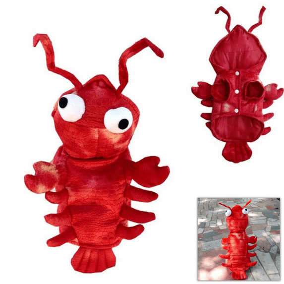 Halloween Lobster Dog Costumes, 2026 New Red Shrimp‑Shape Funny Pet ...