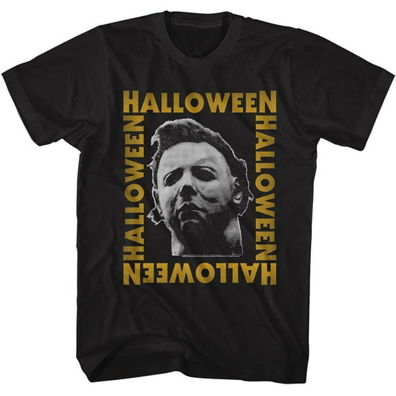 Halloween Logo Frame Black Adult T-Shirt