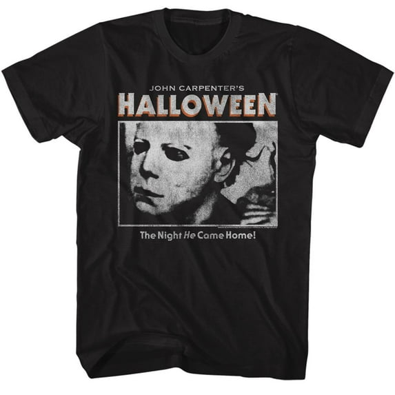 Halloween Logo and Photo Black T-Shirt