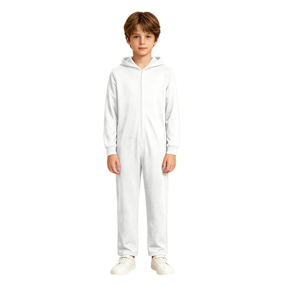 Halloween Long Sleeve Onesies Girl Boy,Solid Color Zip Hooded One Piece Jumpsuit