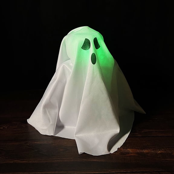 Halloween Luminous Rising Falling Ghost Ornament, Moving Glowing White Spooky Decor, Dynamic Light Up Party Indoor Display, Haunted House Porch Tabletop Halloween Scene Decoration