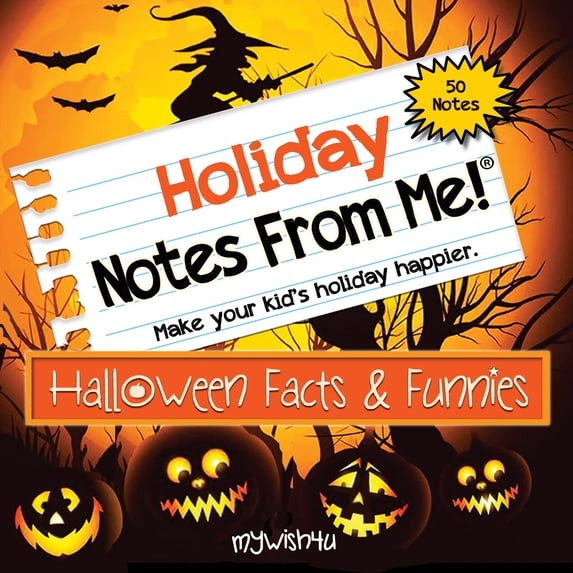 Notes From Me! Halloween Lunchbox Lunch Notes Stationery, 50 Sheets, 50 Count, 1 Pack, Ages 8+