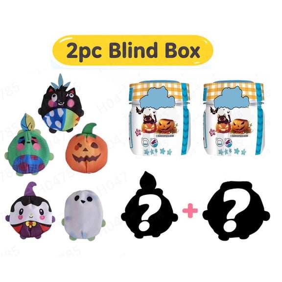 Halloween Magic Jellykins 2-Pack, Water-Activated Surprise Plush, Spooky Squishy Sensory Toy, Random 2 Styles for Kids 5+ Party Favors