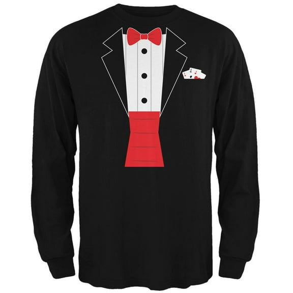 Halloween Magic Magician Costume Mens Long Sleeve T Shirt Black LG