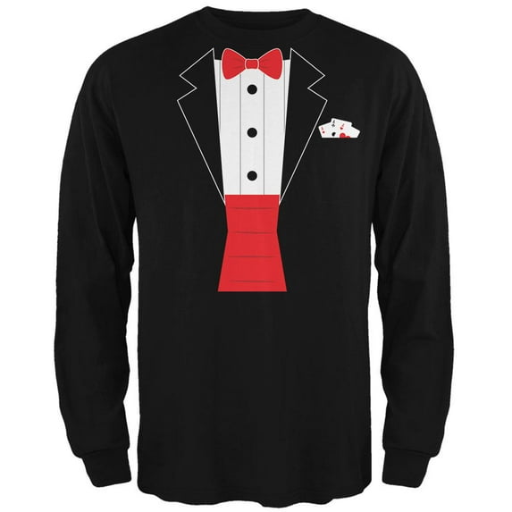 Halloween Magic Magician Costume Mens Long Sleeve T Shirt Black LG