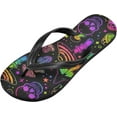 thumbnail image 1 of Halloween Magic Skull Mushrooms Flip Flop Casual Non-slip Thong Sandals for Women Men Beach Summer Slippers, XS Indoor Outdoor, 1 of 7