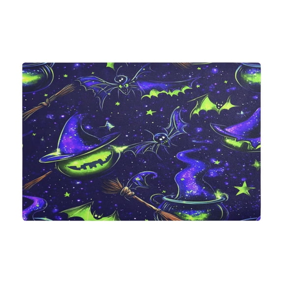 Halloween Magic Theme Coffee Machine Mat Kitchen Dish Drying Matst Absorbent Water 11.8''x17.7''