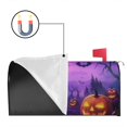 thumbnail image 1 of Halloween Magnetic Mailbox Cover, 21x18in Pumpkin Ghost Post Box Cover Purple Mailbox Cover Wraps Mailbox Covers Magnetic for Garden Yard Decor, 1 of 4