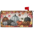 thumbnail image 1 of Halloween Mailbox Covers Magnetic Standard Size Black Orange Watercolor Pumpkin Maple Leaf Autumn Holiday Print Mail Wraps Post Letter Box Cover for Home Garden Outdoor Decor, 21 x 18 Inchs, 1 of 6