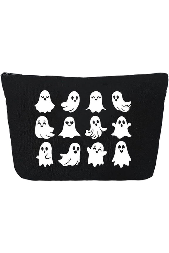 Halloween Makeup Bag, Witch Themed Cosmetic Case for Travel Organizer, Goth Party Favor Gift for Women