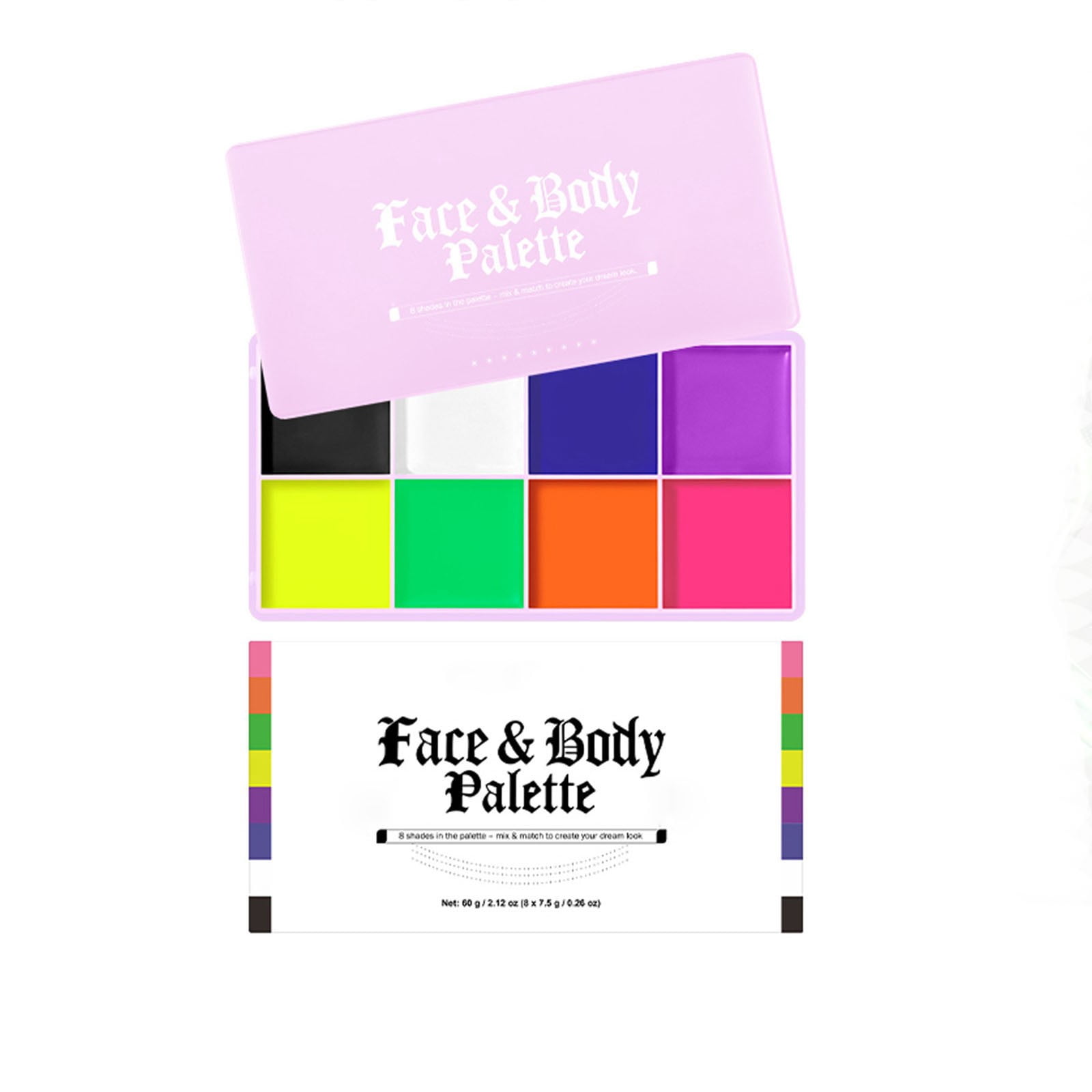 Fall Face Paint Sign Halloween Makeup Palette,Halloween 8 Color Fluorescent Face Body Paint ...