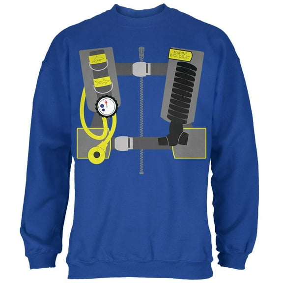 Halloween Marine Biologist Scuba Diver Costume Mens Sweatshirt Royal MD