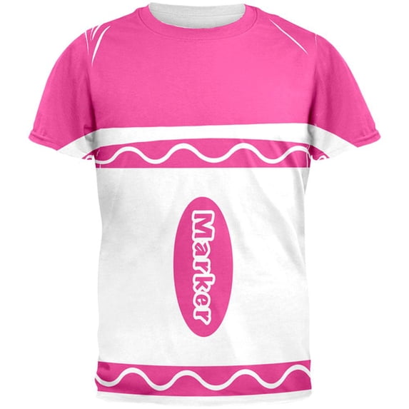 Halloween Marker Costume Pink All Over Mens T Shirt Multi MD