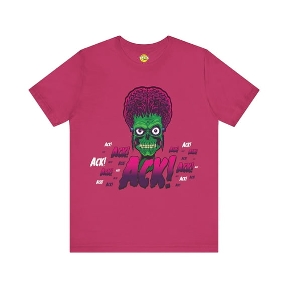 Halloween Mars Attacks! Alien Short Sleeve T-Shirt - Retro Sci-Fi Movie Tee