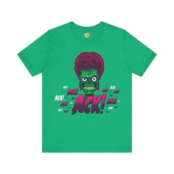 Halloween Mars Attacks! Alien Short Sleeve T-Shirt - Retro Sci-Fi Movie Tee