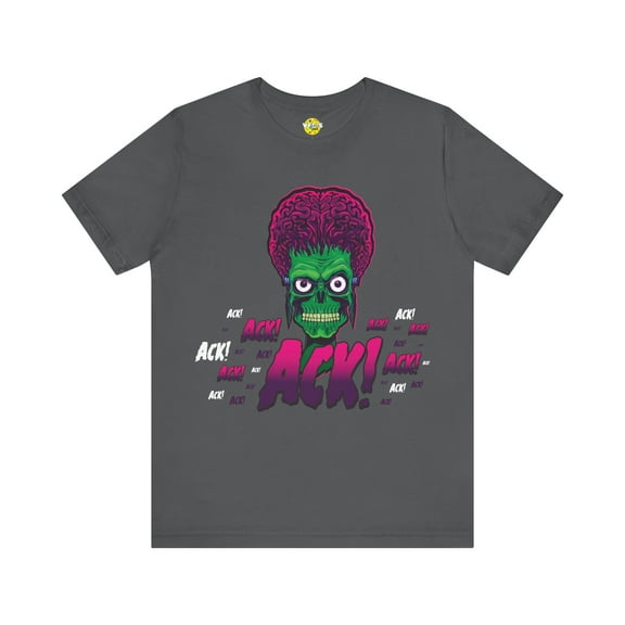 Halloween Mars Attacks! Alien Short Sleeve T-Shirt - Retro Sci-Fi Movie Tee