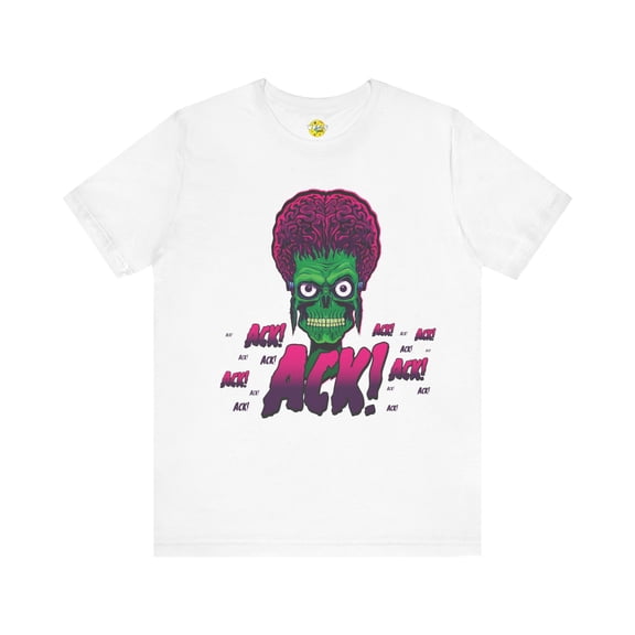 Halloween Mars Attacks! Alien Short Sleeve T-Shirt - Retro Sci-Fi Movie Tee
