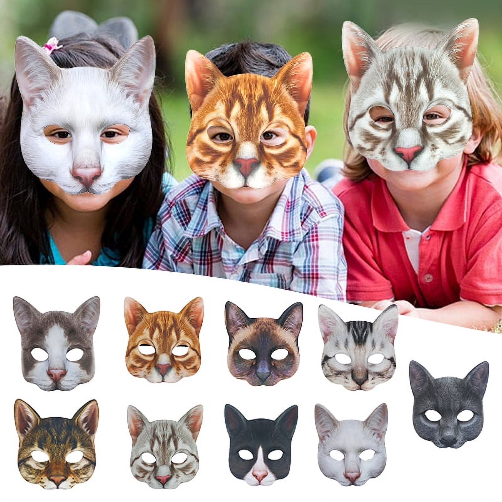 Halloween Mask Cat Half Face Mask Party Props Adult Costume Halloween