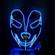 Halloween Mask,LED Light up Mask Scary mask for Man Kids Cosplay Halloween Costume Masquerade Parties,Carnival