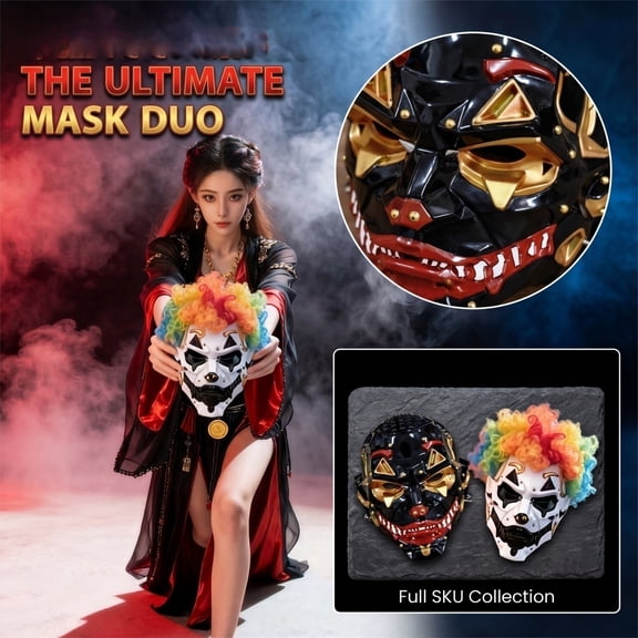 Halloween Mask, Scary Halloween Mask, Mask, Horror Mask, Masquerade Mask, Full Face Latex Npc Head to Complete Adult Halloween Party, 10X9X6 In, 1 Piece