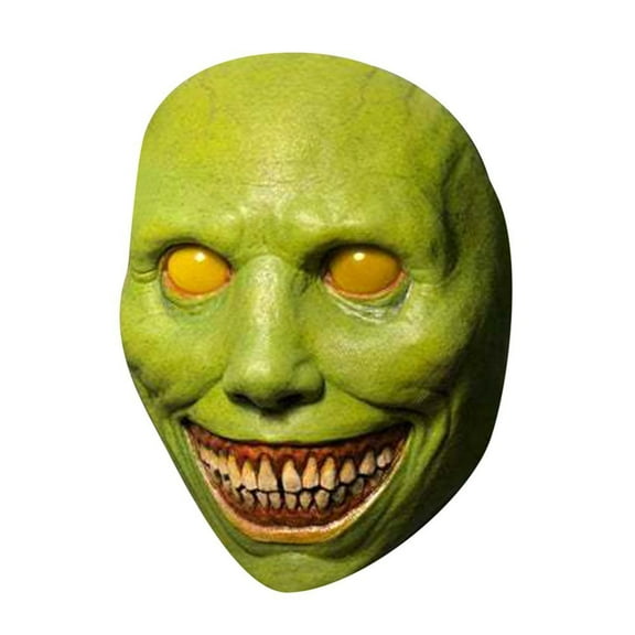 Halloween Mask Scary Smiling Demons Mask with White Eye Horrible Devil Cosume