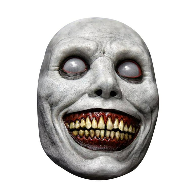 Halloween Mask Scary Smiling Demons Mask with White Eye Horrible Devil  Cosume 