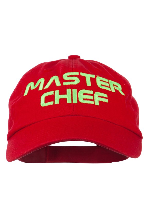 Halloween Master Chief Embroidered Pet Spun Cap - Red OSFM