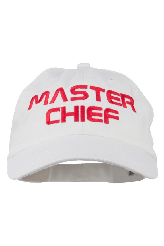 Halloween Master Chief Embroidered Pet Spun Cap - White OSFM