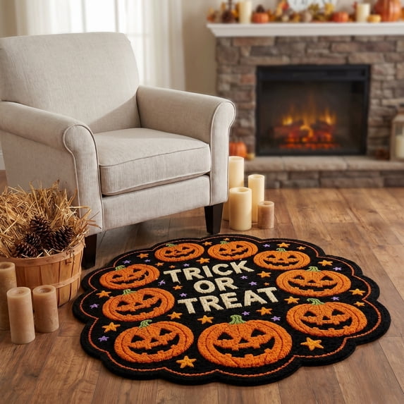 Halloween Mat,Pumpkin Decor,Halloween Front Door Mat Patio Home Entrance Decor,Halloween Front Door Mat Outdoor Indoor Entryway Rug Welcome Floor Mat(C 24*16IN)