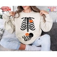 thumbnail image 1 of Halloween Maternity Sweatshirt, Skeleton Pregnancy Announcement, New Mom Hoodie, 1 of 4
