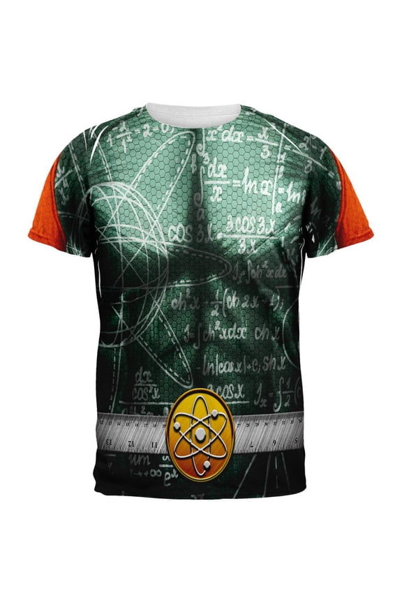 Halloween Math Geek Scientist Superhero Costume All Over Mens T Shirt Multi MD