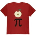 thumbnail image 1 of Halloween Math Pi Costume Apple Day Youth T Shirt Red YSM, 1 of 1